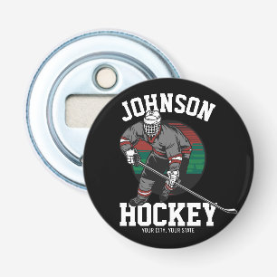 Personalized Ice Hockey Player Team Athlete Name Bottle Opener