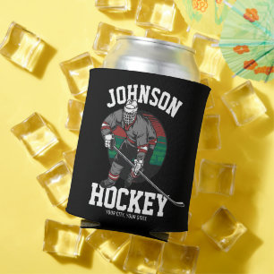 Personalized Ice Hockey Player Team Athlete Name  Can Cooler