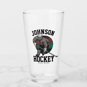 Personalized Ice Hockey Player Team Athlete Name Glass