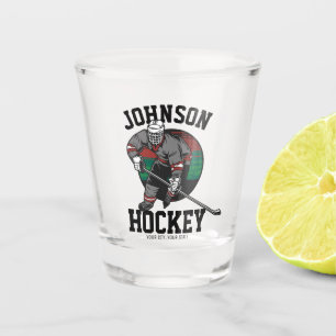 Personalized Ice Hockey Player Team Athlete Name  Shot Glass