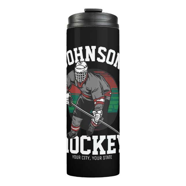 Personalized Ice Hockey Player Team Athlete Name  Thermal Tumbler (Front)