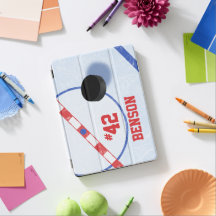 Personalized Ice Hockey Players Centre Ice & Puck