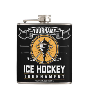 Personalized Ice Hockey Trophy Player Team Game  Hip Flask