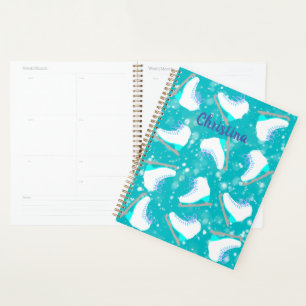 Personalized Ice Skating Teal Lesson/Practice Planner