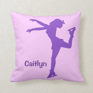 Personalized Ice Skating Throw Pillow