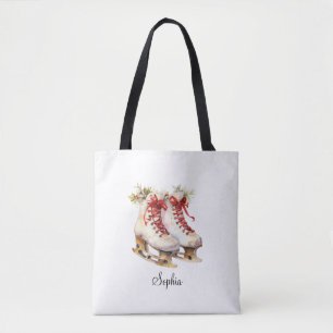 Personalized Ice Skating Tote Bag Custom Name