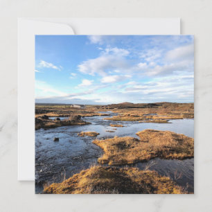 Personalized Iceland landscape greeting card
