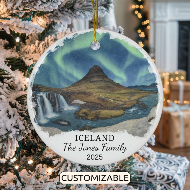 Personalized Iceland Ornament, Iceland Ceramic Ornament (Creator Uploaded)