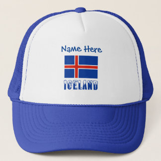 Personalized Iceland Snow‑Capped Letters  Trucker Hat