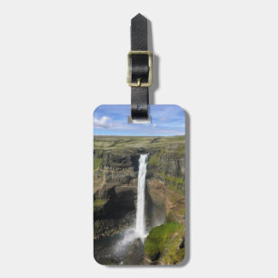 Personalized Iceland waterfall - luggage tag