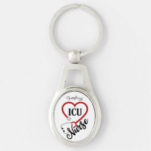 Personalized ICU Nurse Keychain