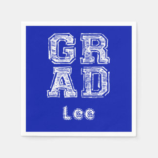 Personalized Ideas Graduation Chalkboard Style Napkin