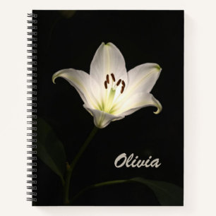 Personalized Illuminated Tulip Spiral Notebook