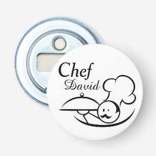 Personalized Illustrated Chef Bottle Opener
