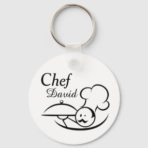 Personalized Illustrated Chef Keychain