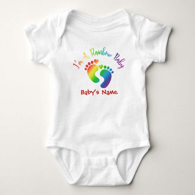 Personalized I'm A Rainbow Baby Bodysuit (Front)