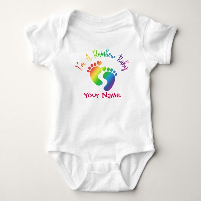 Personalized I'm A Rainbow Baby Tutu Bodysuit (Front)