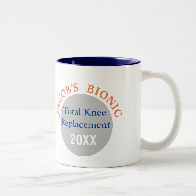 Personalized I'm Bionic (knee replacement) mug (Right)