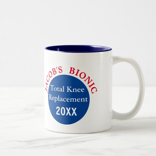 Personalized I'm Bionic (knee replacement) mug (Right)