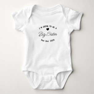 Personalized I'm Going to Be a Big Sister Baby Bodysuit