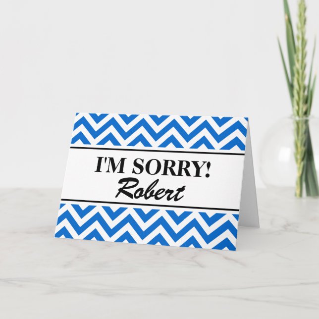 Personalized i'm sorry greeting cards | zigzag (Front)