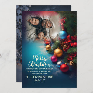 Personalized Image & Text Christmas Holiday Card