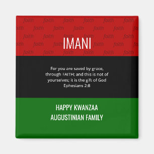 Personalized IMANI Faith Happy Kwanzaa  Magnet