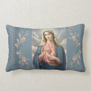 Personalized Immaculate Heart of Mary Lumbar Pillow