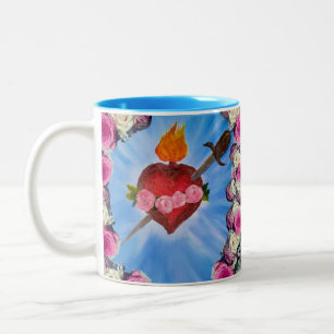 Personalized Immaculate Heart of Mary  Two-Tone Coffee Mug