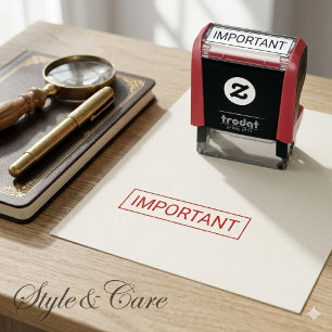 Personalized Important Label Self Inking Stamp Des