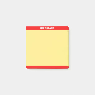 Personalized Important Text on Red & Yellow Post-it Notes