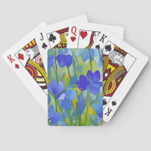 PERSONALIZED Impressionist Texas Bluebonnets Playing Cards