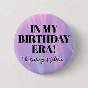 Personalized In Her Birthday Era Party 2 Inch Round Button