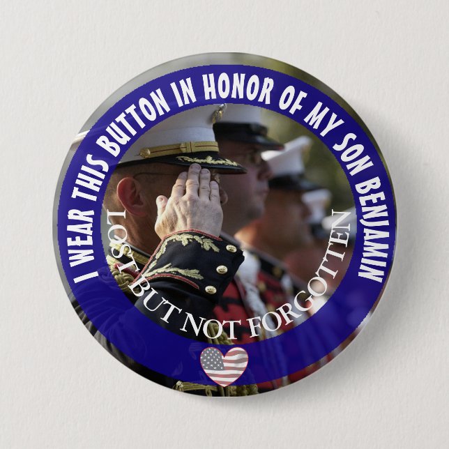 Personalized In Honour of my son Button (Front)