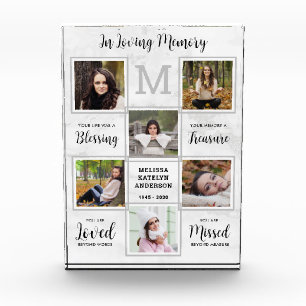 Personalized In Loving Memory Keepsake Memorial Photo Block