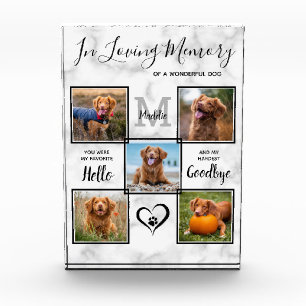 Personalized In Loving Memory Pet Memorial Collage Photo Block