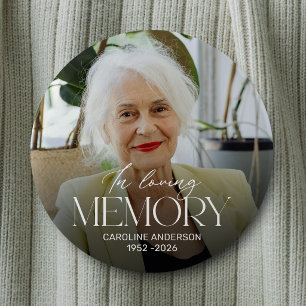 Personalized In Loving Memory Photo Memorial 2 Inch Round Button