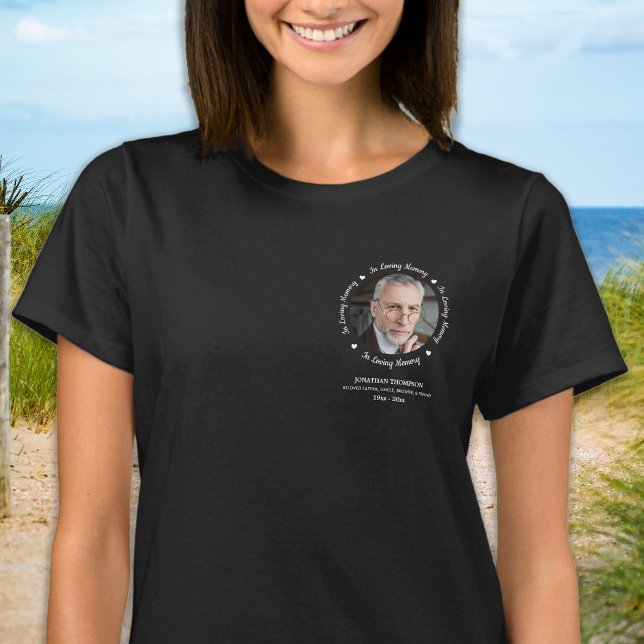 Personalized In Loving Memory Simple Photo T-Shirt (Creator Uploaded)