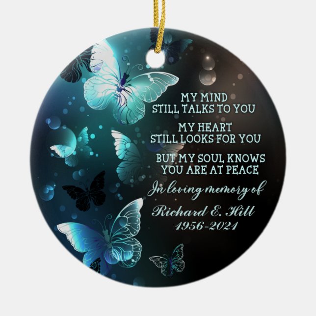 Personalized In Memory Christmas Ornament (Front)