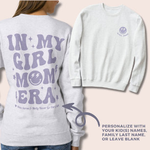 Personalized In My Girl Mom Era Sweatshirt Purple