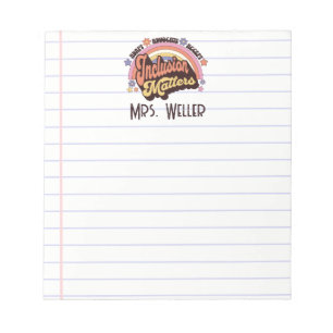 Personalized Inclusion Matters Rainbow Teacher Notepad