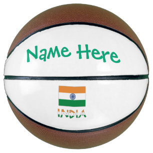 Personalized India Flag Basketball
