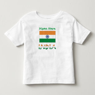 Personalized India Flag Gift Toddler T-shirt