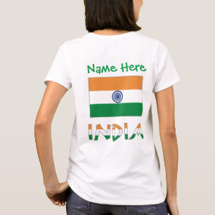 Personalized India Flag Gift Womens T-Shirt
