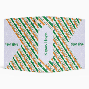 Personalized India Tiled Flag Binder