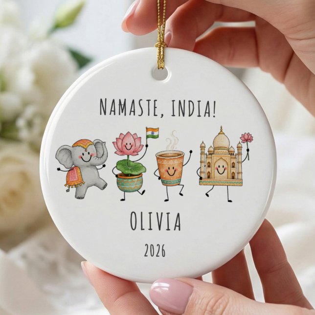Personalized India Vacation Ornament (Creator Uploaded)