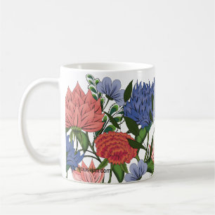 Personalized Indian Floral Coffee Mug