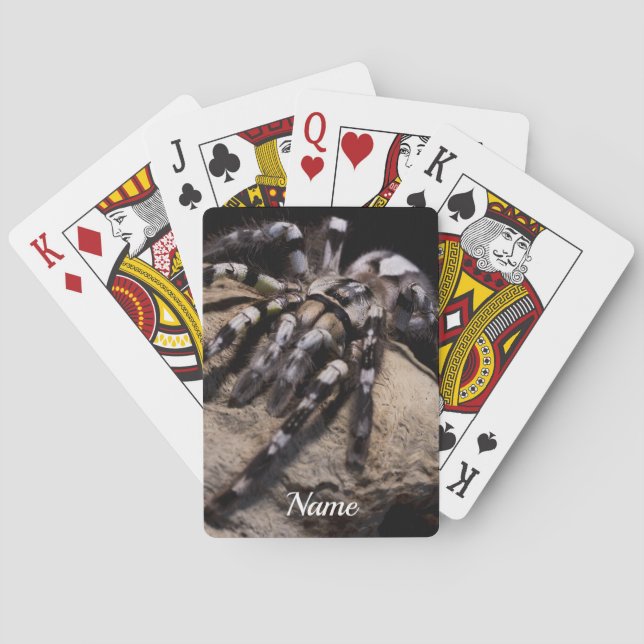 Personalized Indian ornamental tarantula Playing Cards (Back)