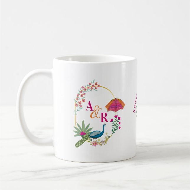 personalized indian wedding gift mug favour  (Left)