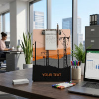 Personalized Industrial Sunset Power Lines